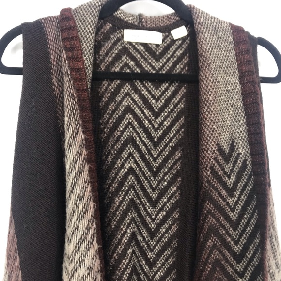 Sleeping on snow Mabli BOHO knit vest open waterfall cascade cardigan sh… - Picture 12 of 16